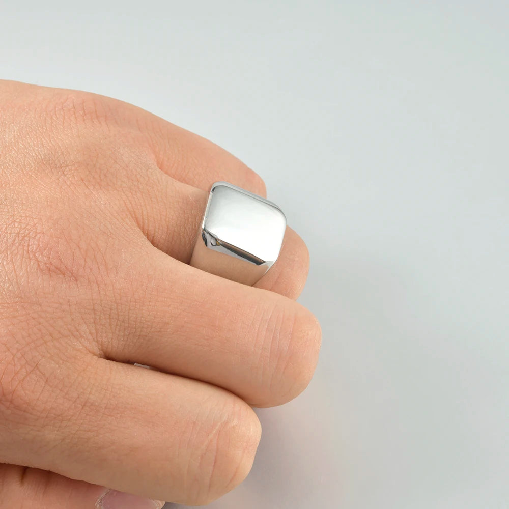 tajam BR231213 Glänzender Punk Ring - 316L Edelstahl 8mm
