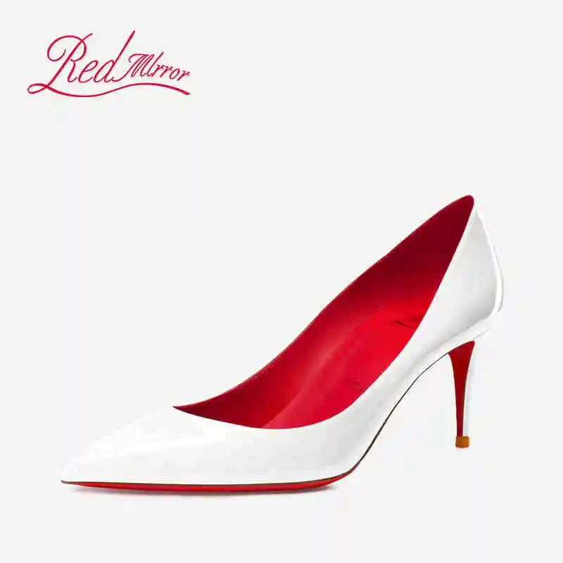 elegant woman heeled shoes 2024 trend luxury Brand Women High Heels Red Shiny Bottoms shallow Pumps Pointed Toe Sexy Women 12cm