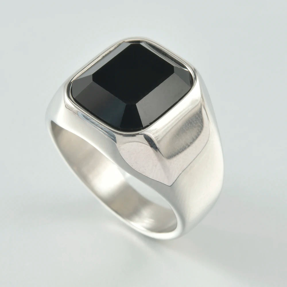 tajam BR231213 Glänzender Punk Ring - 316L Edelstahl 8mm