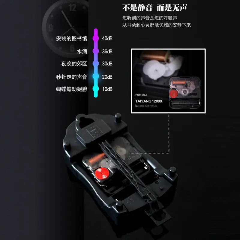 Chinese clock wall clock living room creative quiet clock light luxury modern simple wall decoration table home