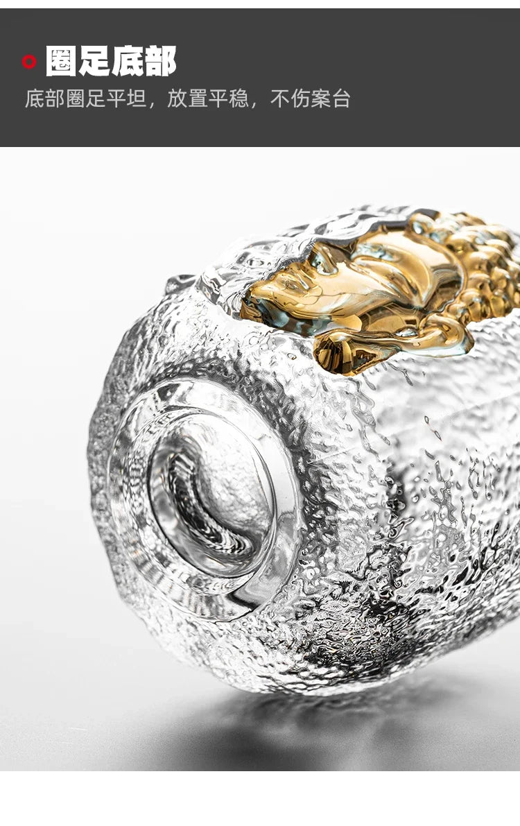 Master Cup Tea Set Luxury Crystal Glass Yinian Buddha Cup Jianzhan Household Cups Teaware Kitchen Dining Bar Home Garden - Golden Bridge Store