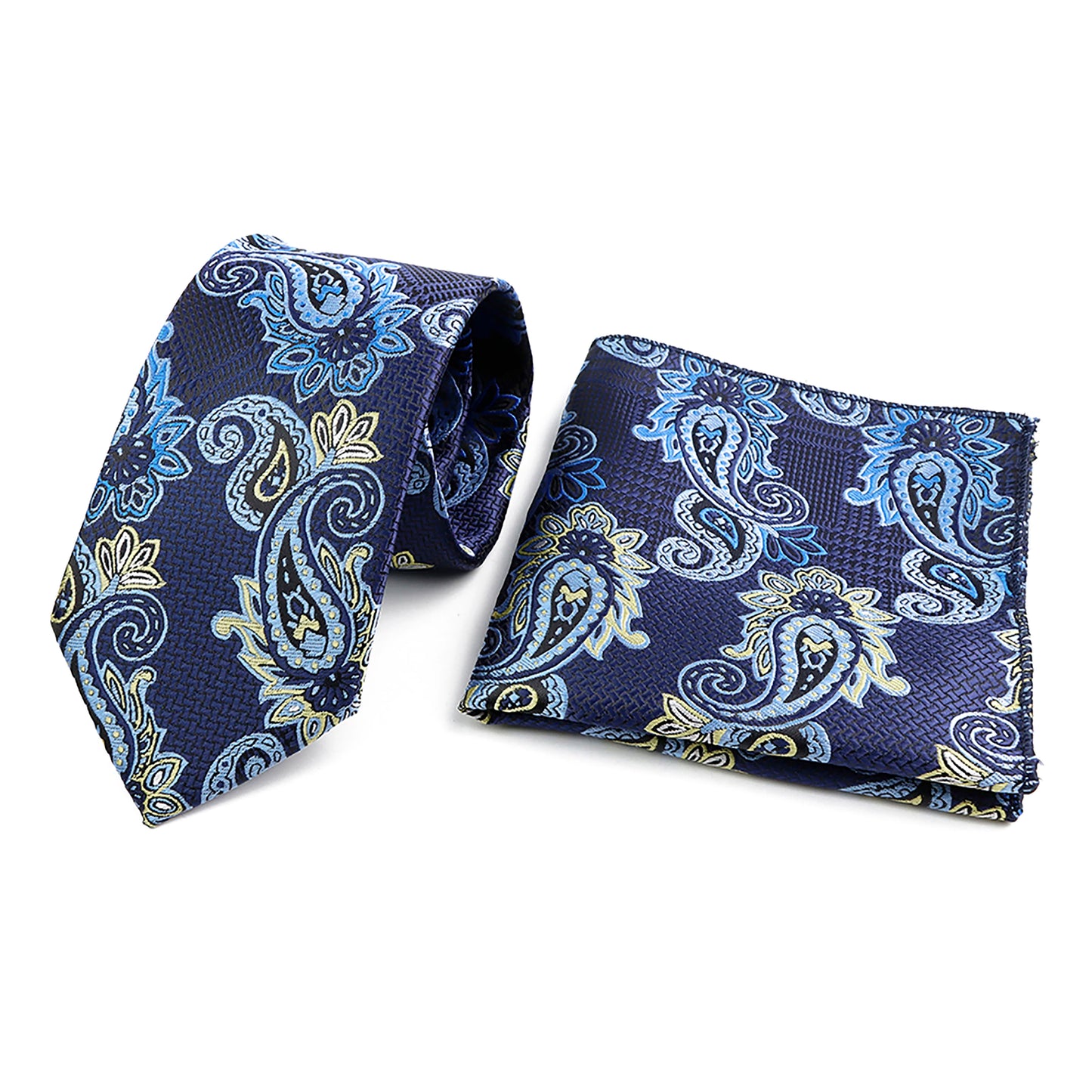 Novelty Paisley Tie Pocket Square Set For Men Skinny Slim 6cm Necktie Fit Business Wedding Party Stage Host Daily Wear Accessory