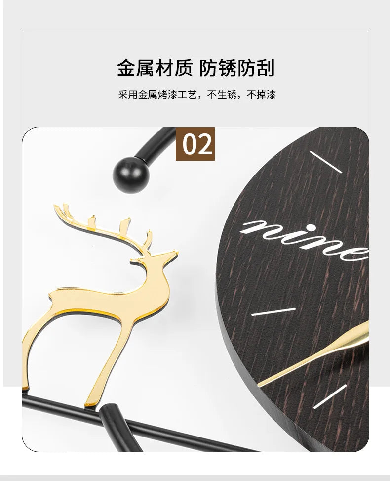 Artistic Living Room Wall Clock Modern Light Luxury High-end Home Restaurant Decoration Creative Silent Wall Clock