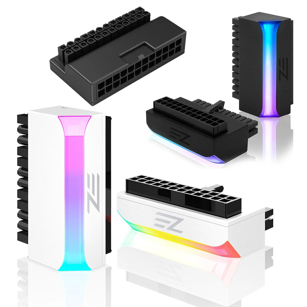 ATX 24 Pin 90° Adapter 2025 - Power Plug ARGB Mainboard - Motherboard PSU Kabel Modular DIY Mounting