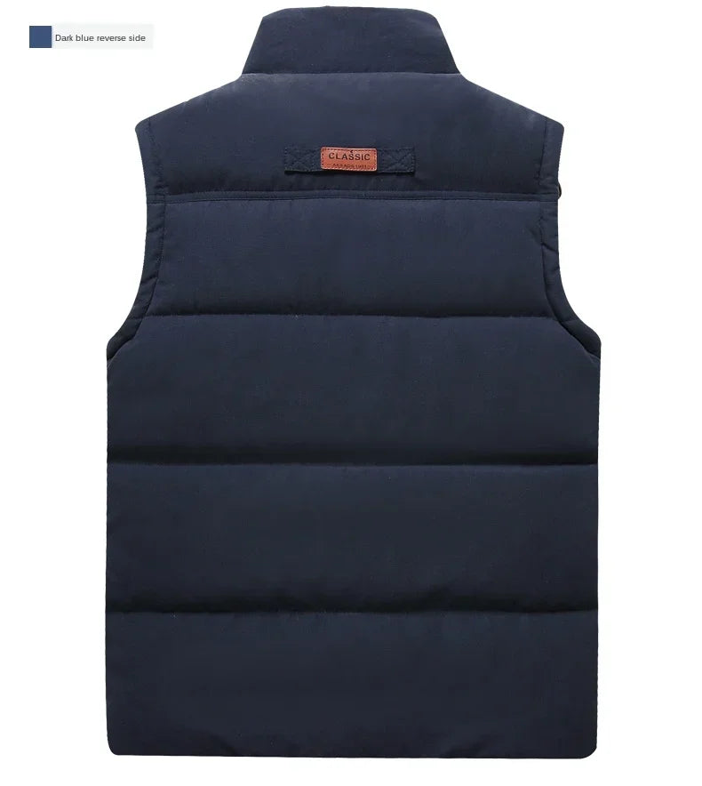 MAINKU Puffer-Weste Leicht Mit Fleecefutter Reißverschluss Größe 8XL - Warme Herren Weste Outdoor