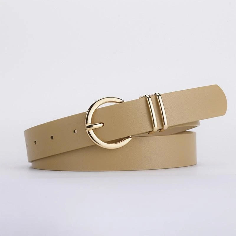 West Biking 39BD Eleganter Taillengürtel - PU 5 cm Gold