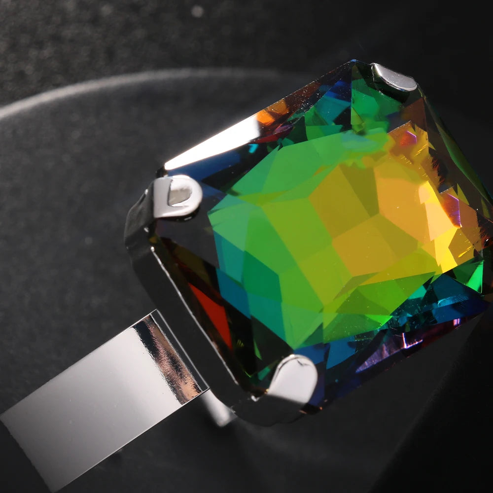 Stonefans Party Multicolour Exaggerated Bracelet Women Charm Dance Drag Queen Aesthetic Wrist Rhinestone Open Bangle Decoration