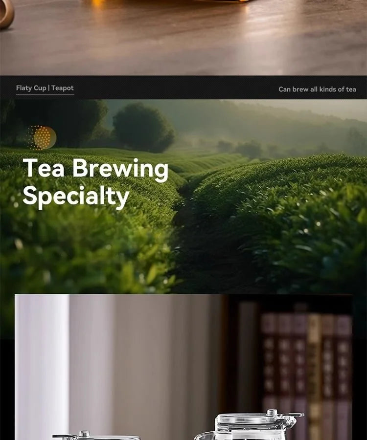 GIANXI Glass Teapot And Pot Household Tea Set Teapot Heat-resistant Tea Water Separation Filter Flower Teapot Glass Teapot