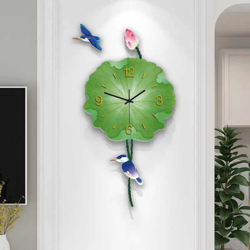 Chinese clock wall clock living room creative quiet clock light luxury modern simple wall decoration table home