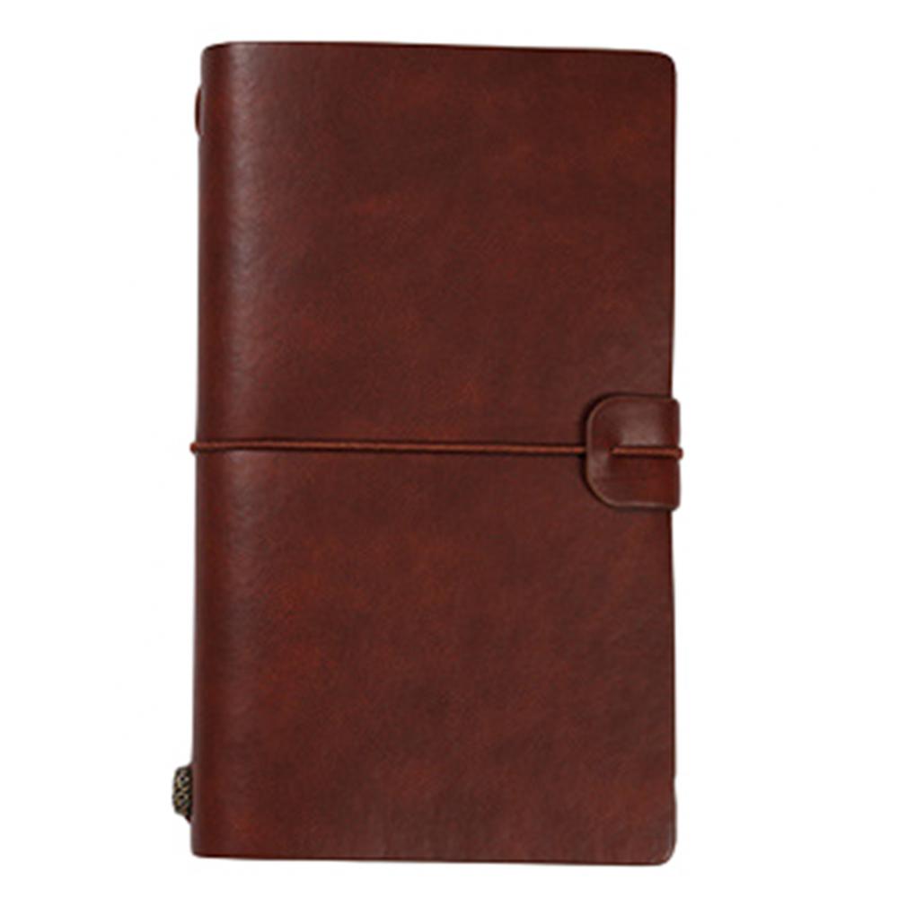 PU Leather Loose Leaf Notebook Traveler Journal Diary Portable Travel Notepad Diary Notebook Pen Holder Record Book Stationery