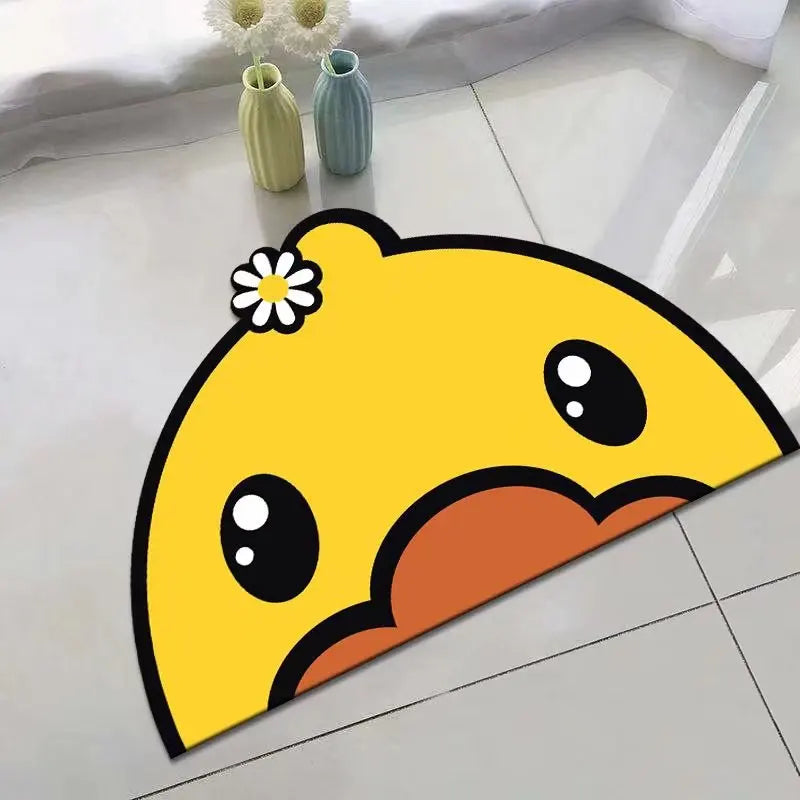 Panda Cartoon Dog Pattern Soft Cushion Bath Mat Quick Dry Super Absorbent Non-slip Bathroom Rug Diatom Mud Carpets Waterproof