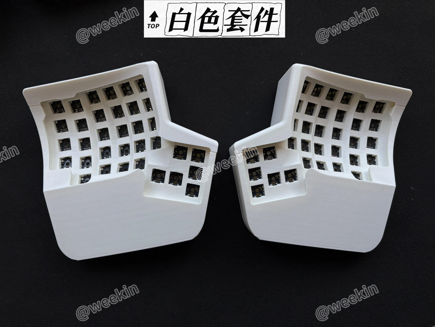 waizowl WK Kinesis Split-Tastatur - 61 Tasten Hot-Swap 2.4G