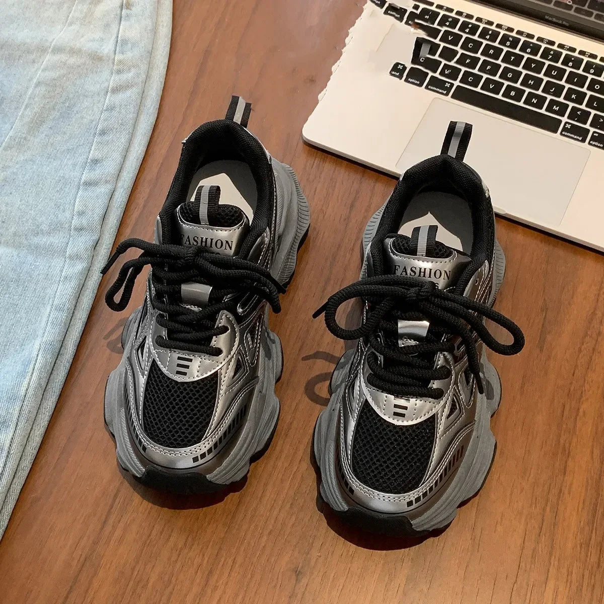 Fashion Platform Sneakers for Women Casual Non Slip Thick Sole Sports Shoes Woman Comfortable Casual Sports Shoes Zapatos Mujer