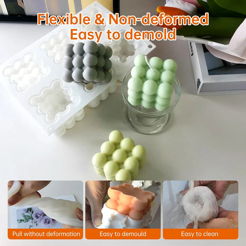 Silicone Pastry Mold 3D French Dessert Mousse Cake Baking Pan Chocolate Candles Soap Fondant Molds DIY Cake Decoration Tools