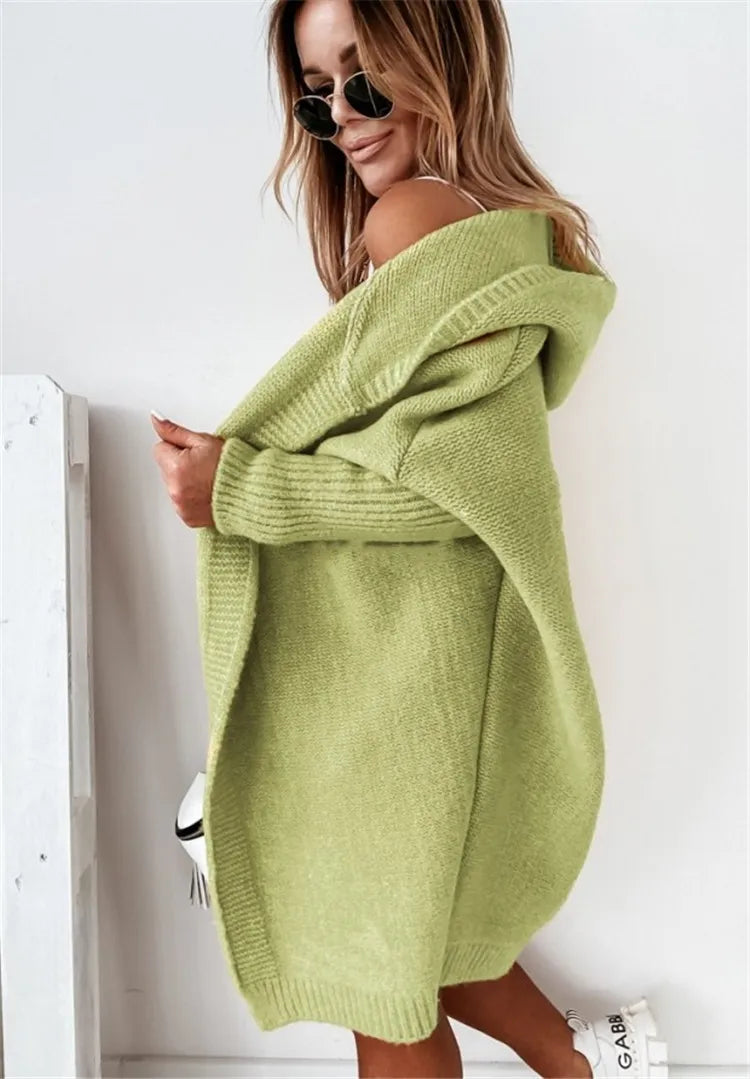 KapuzenPullover Fledermaus-Form - OneSize, 3/4-Ärmel, Stretch