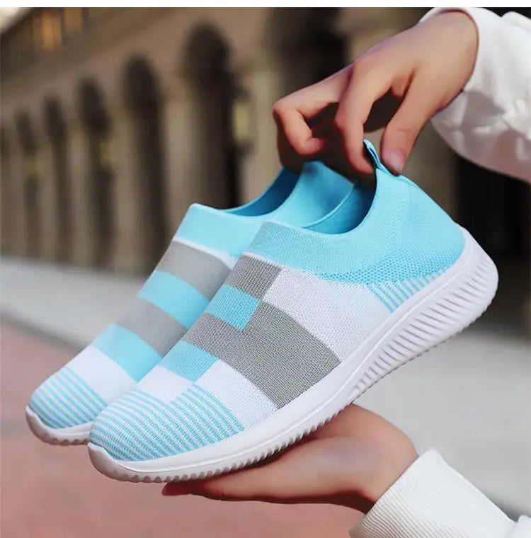 Sneaker Woman Fashion Flat Ladies Shoes Breathable Womens Sneakers Slip On Sock Shoes Trainers Zapatos De Mujer Women's Sneakers