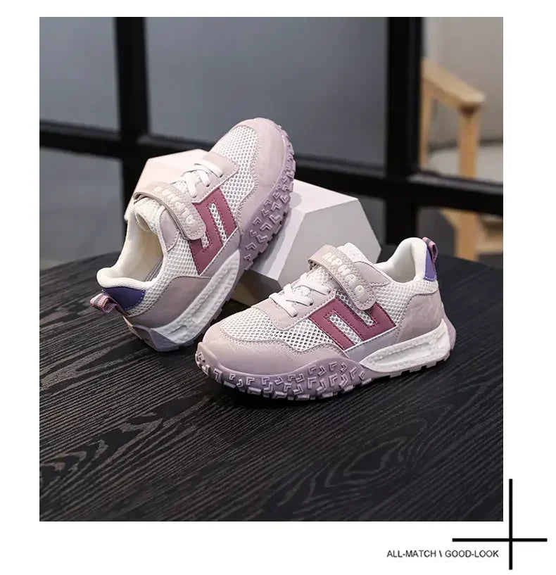 Mädchen Laufschuhe 2025 - Weiche Sohle Frühling Herbst Neuer Stil - Kinder Sport Sneakers Dad Style Casual Schuhe