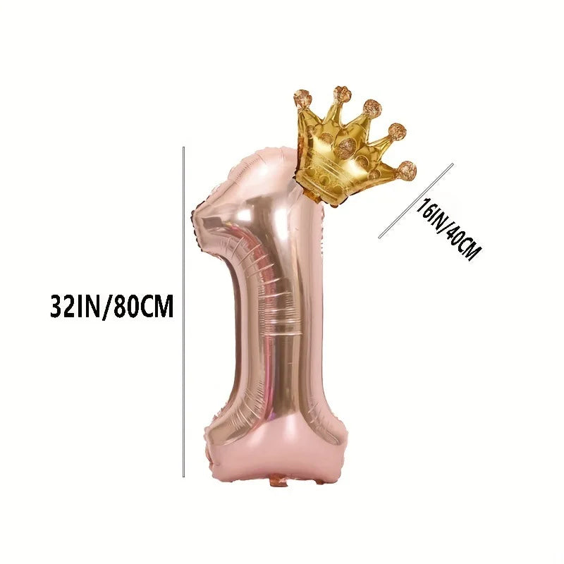 Choice 32 Zoll Rose Gold Zahlenballon - Folie 2 Stk Party