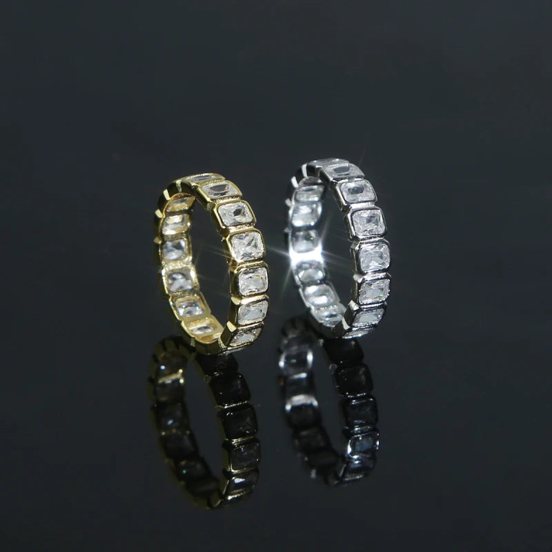 GIRLMIDNIGHT Geometrischer Ring 925 Silber - Zirkonia 57