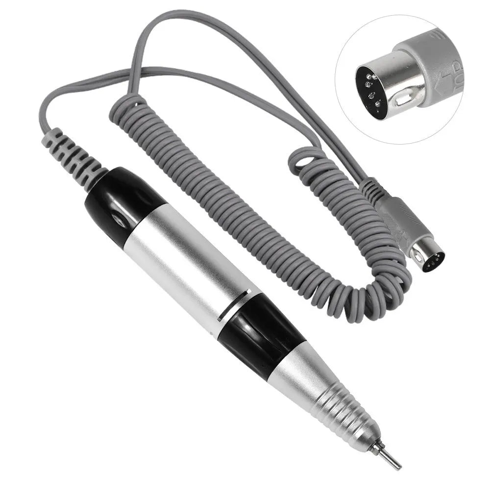 1 buc unghii electrice burghiu stilou mâner pilă poloneză grind mașină piesă manichiură pedichiură instrument 5 pini mufă accesorii unghii burghiu