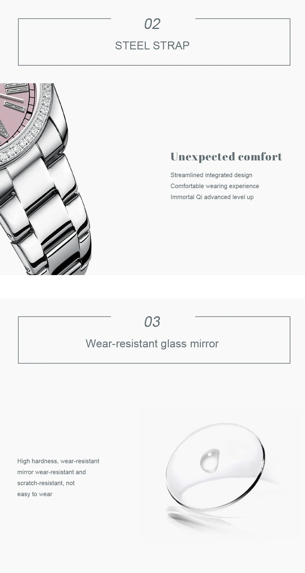 CURREN Luxus Uhr Damen Ring Halskette Ohrringe - Strass Mode Armbanduhr Weiblich Casual Damen Uhren Armband 5-teiliges Set