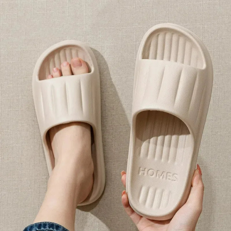 Heim Hausschuhe Frauen Männer Sommer Sandalen Weich EVA Slides Strand Flip Flops Paare Badezimmer Rutschfest Schuhe