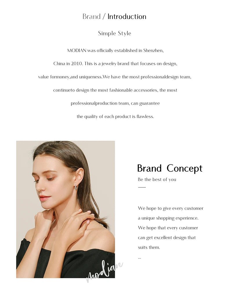 Cercei simpli cu lanț lung MODIAN, din argint 925, model cu picătură de apă, pentru femei, bijuterii fine