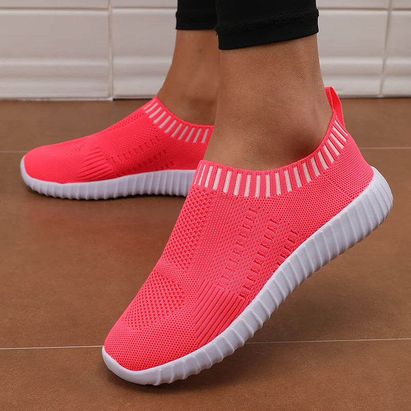 Frauen Sneakers Flach Boden Outdoor Casual Sport Einzel Schuhe Komfortabel Sommer Mesh Leicht Vulkanisiert Walking Schuhe