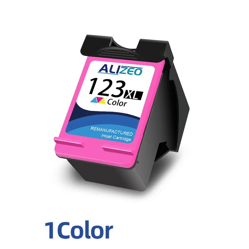 Tintenpatrone 2025: ALIZEO 123 XL 123XL Premium Black Color Remanufactured - Ink Cartridge HP123XL HP123 HP Deskjet 2130 2131 Printer Collection