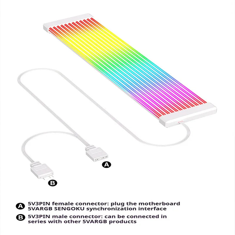 LED-Strip 2025: Coolcirc ARGB LED Light Strip Bar 8/24-PIN Motherboard Power Extension Cable Flexible DIY Collection