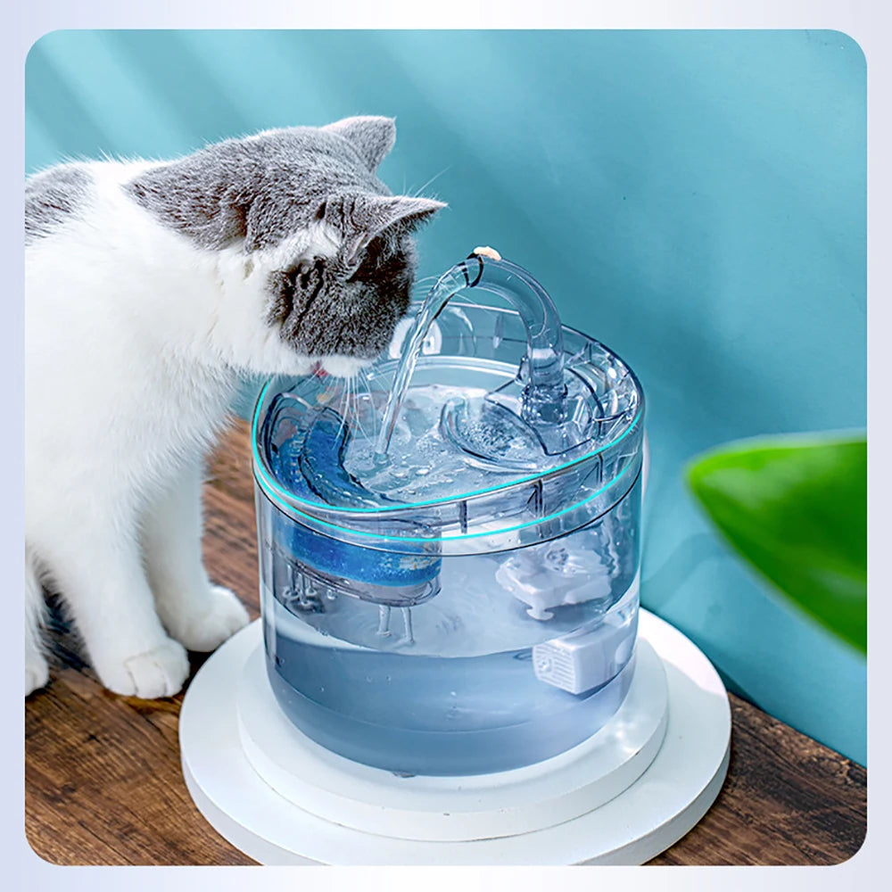 Cat Water Feeder Automation Sensor Faucet Fountain Food Grade Transparent Plastic Dog Water Dispenser For Cat Pet Sensor Drinker