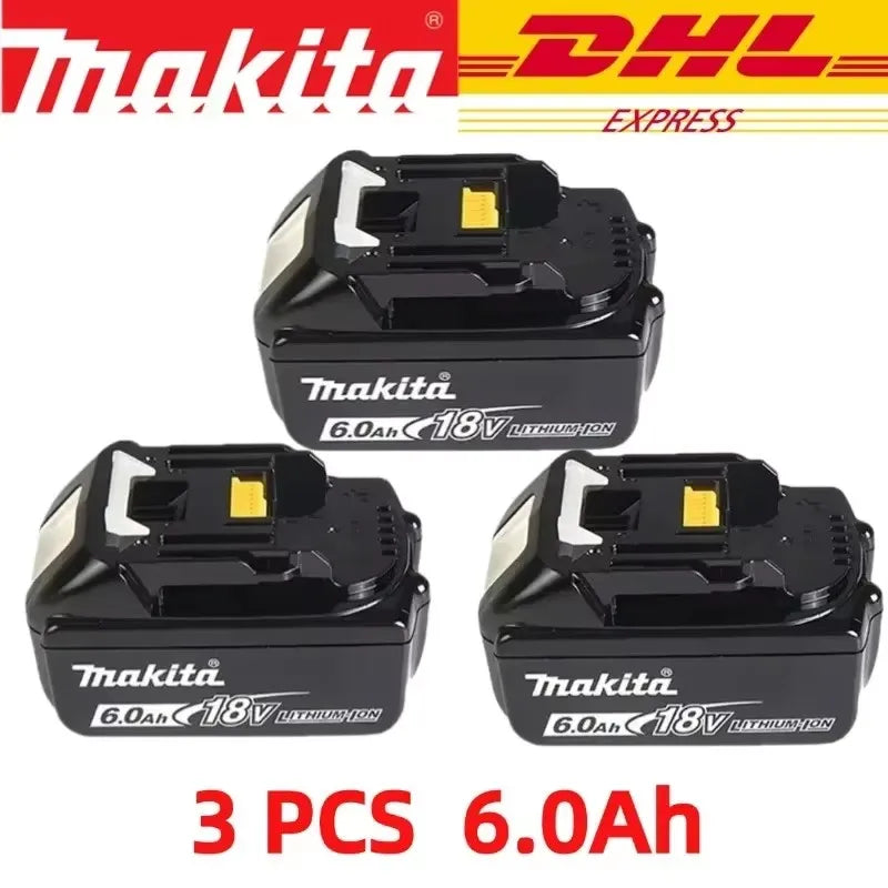 Authentic Makita 18V 6Ah rechargeable power tool battery with LED lithium-ion substitute LXT BL1860B BL1860 BL1850 charger