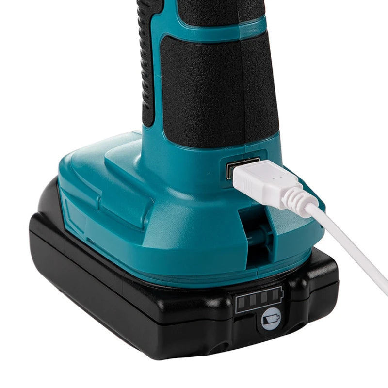 Work Light Portable Lighting Flashlight 14.4-18V Li-Ion Battery 12W for Makita Battery and Charger with USB Port for Outdoor Use