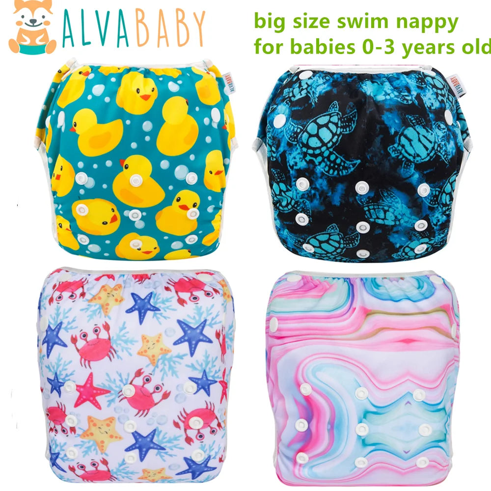 Alvababy Schwimm-Windel 2025: Polyester+TPU Stay-Dry-Funktion 0-3 Jahre - Wiederverwendbar 3-15kg Babys Schwimm-Erfahrungen
