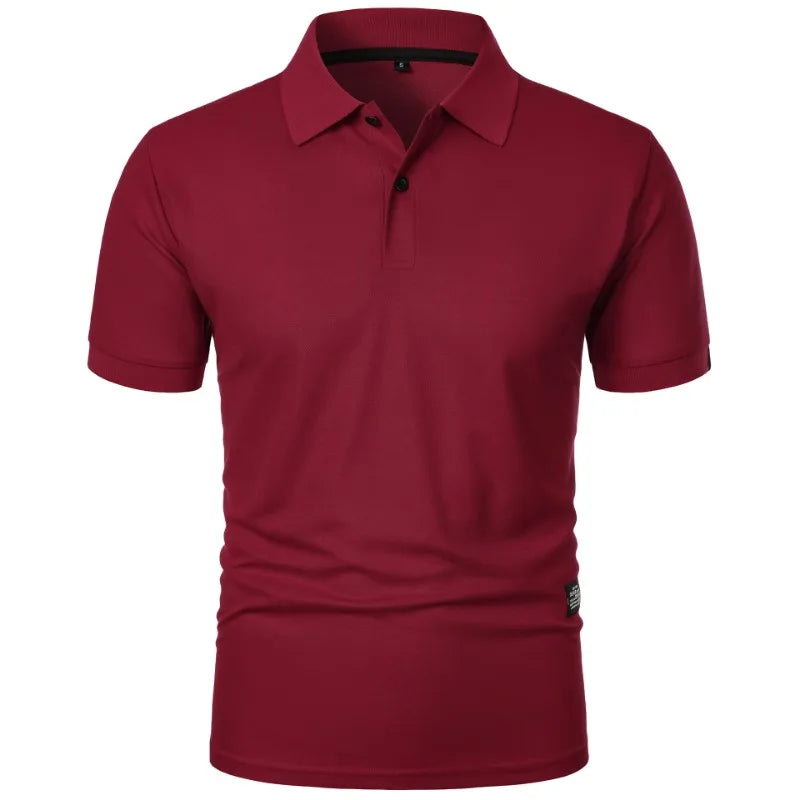 Neu Einfarbig Polo Shirt 2025 - Männer Kurz Ärmel Knopf T-Shirts Kragen - Leichtgewicht Streetwear Sport Casual Tops