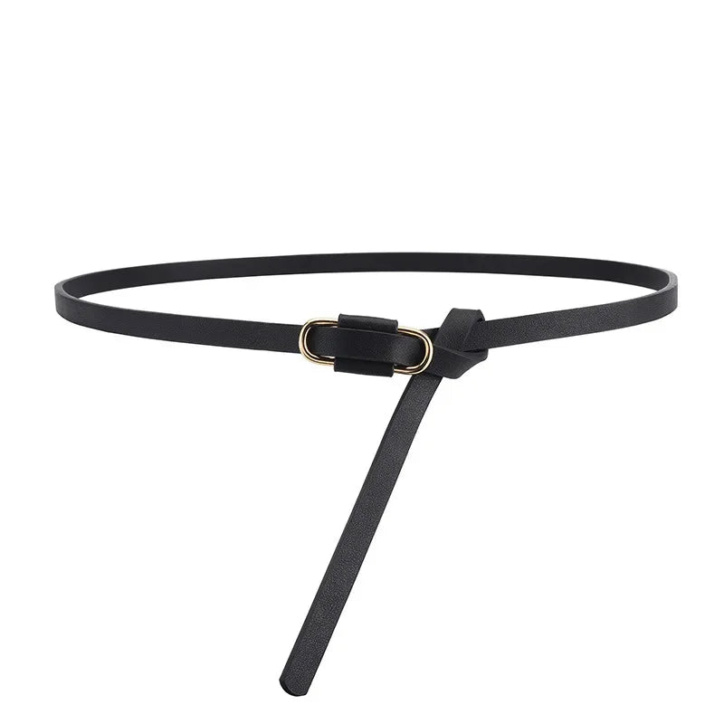 Metal Buckle Thin Stretchy Waist Belt Striped Elastic Waistband Elegant Women Girdle Female Belt Fashion Apparel Accessories New