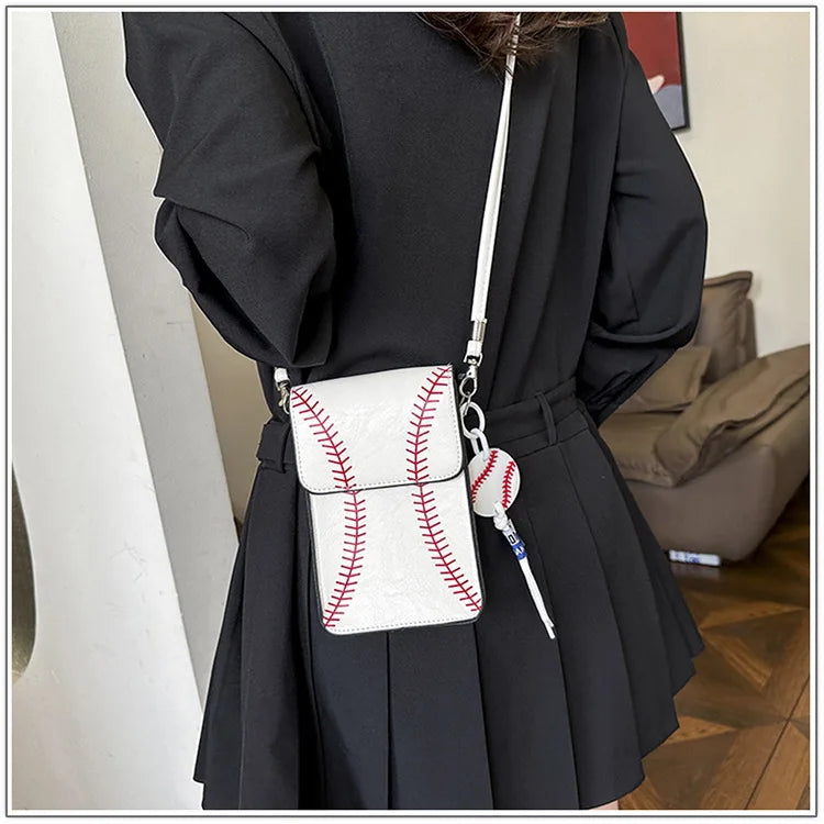 Fashion Vielseitig Crossbody Taschen 2025 - Baseball Gedruckt Schulter Tasche - Handy Quadrat Taschen Personalisiert Schräg Klein Geldbörse