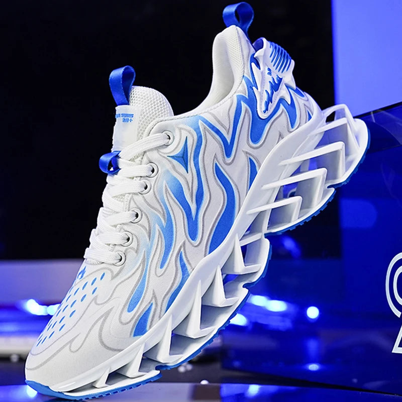 Sneakers Man Flat Casual Mesh Breathable Tennis Shoesfashon Thick Bottom Cushioning Sports Walking Shoes for Men Sneakers