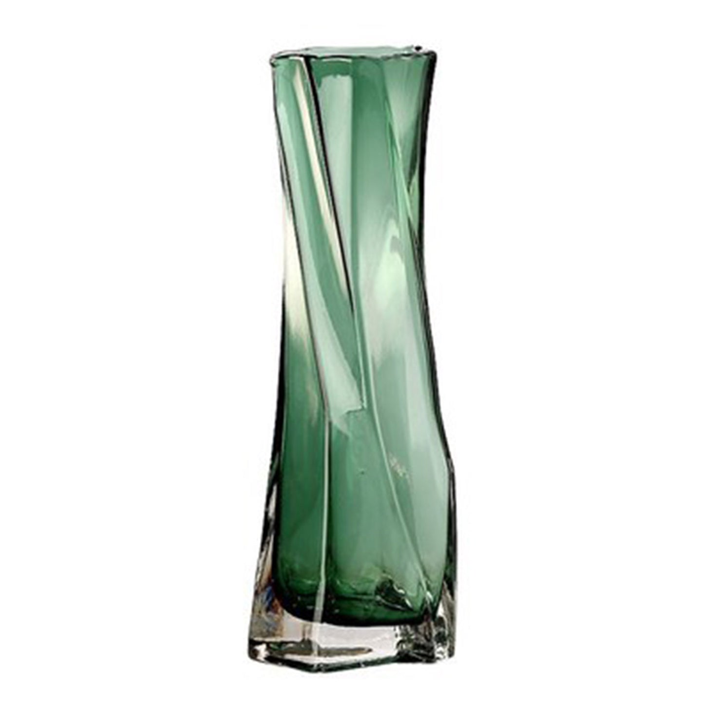 Twisted Glass Flower Pot Simple Art Design Creative Irregular Crystal Vase Container For Home Plants 3 Sizes