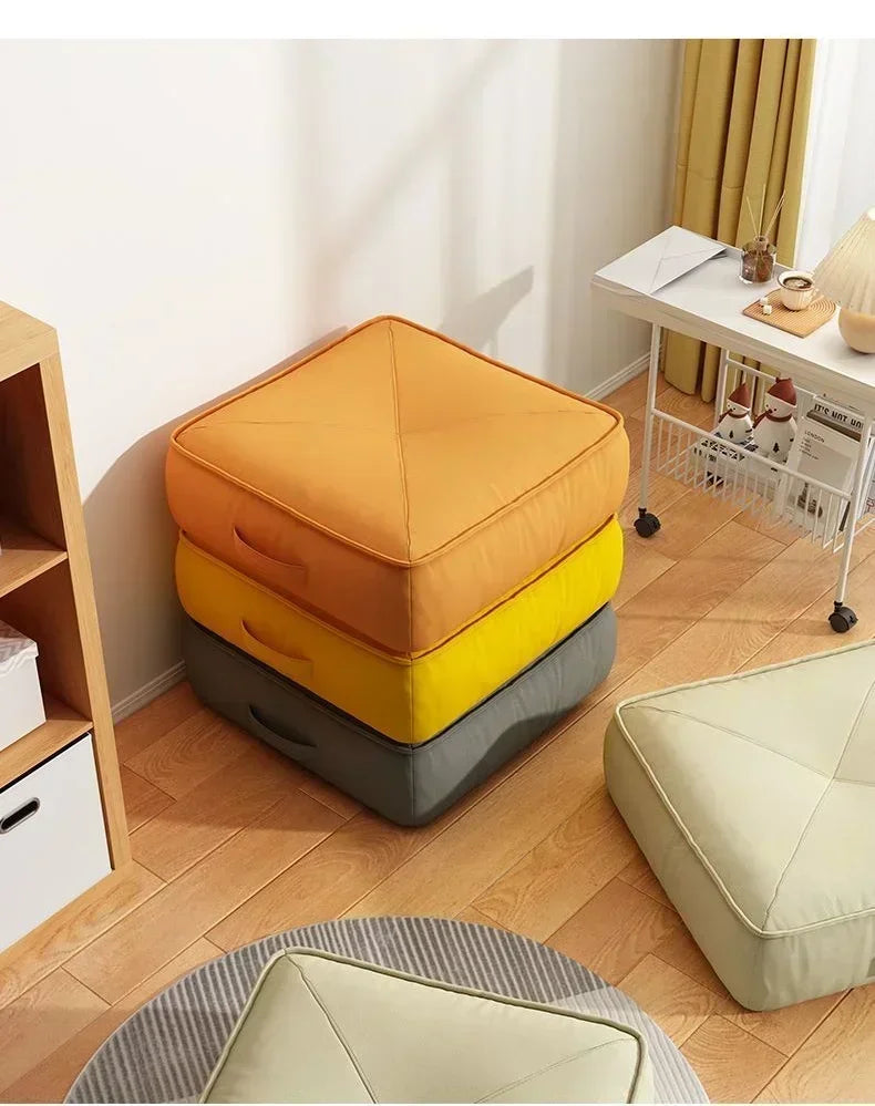 Hubei Dickes Bodenkissen - Größe 40x40 cm, Dicke 8 cm, Samt