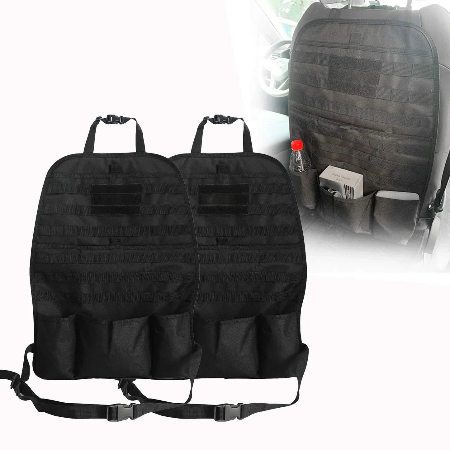 Geantă de depozitare tactică pentru scaunul din spate al mașinii, geantă de depozitare multifuncțională pentru scaunul auto, geantă militară în aer liber, husă de scaun de vânătoare cu auto-conducere