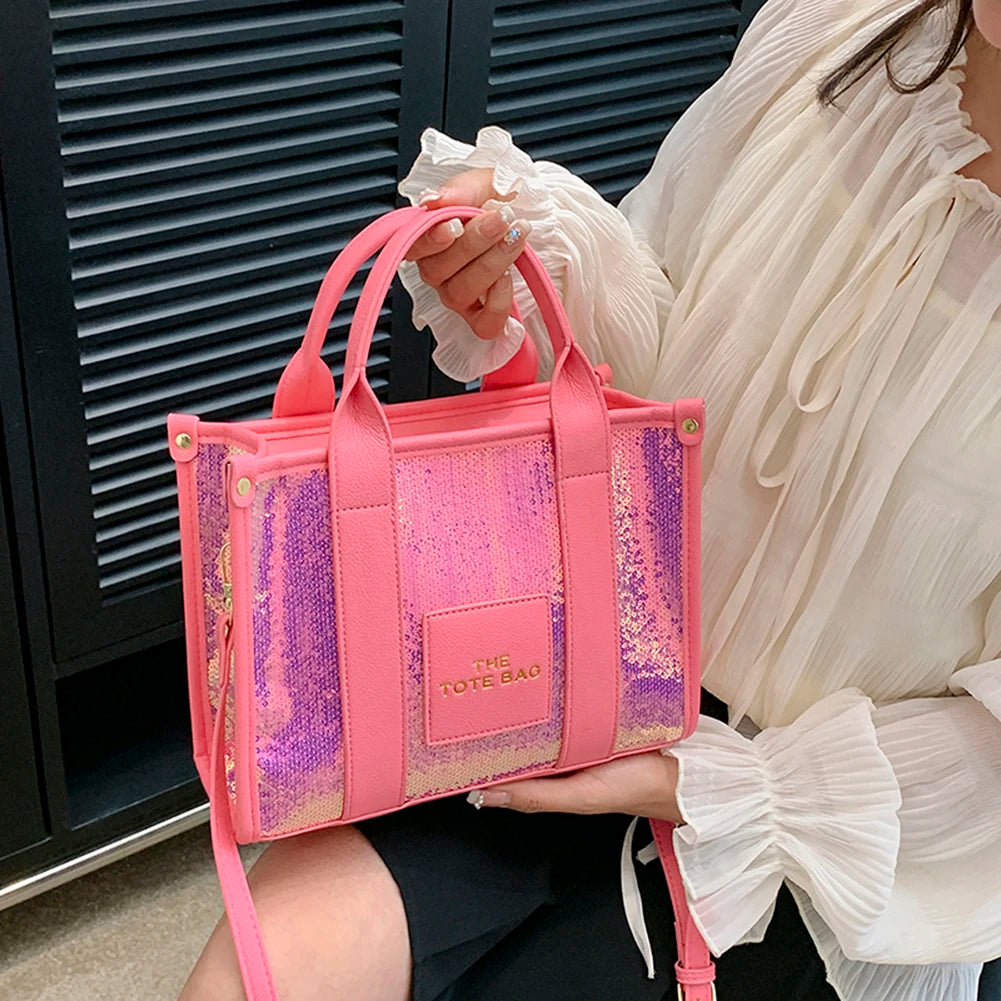 Women's Casual Tote Bag For Women Crossbody Female Handbag New Solid Words Lette Leisure Large Bag Fashion Shopper Tote Purse