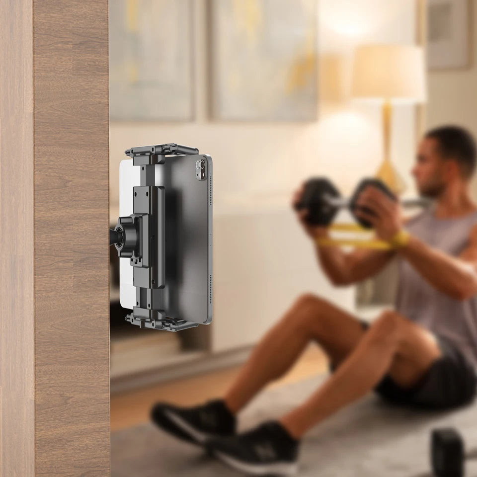 Suport tabletă de perete OUTMIX, flexibil la 360° - 4–13 inci, metalic