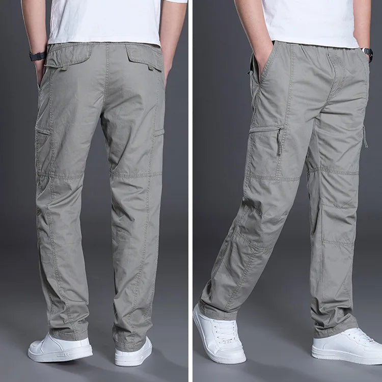 Herren Hosen 2025 - Summer Autumn Fashion Cotton Long Pants Straight Joggers Plus Size