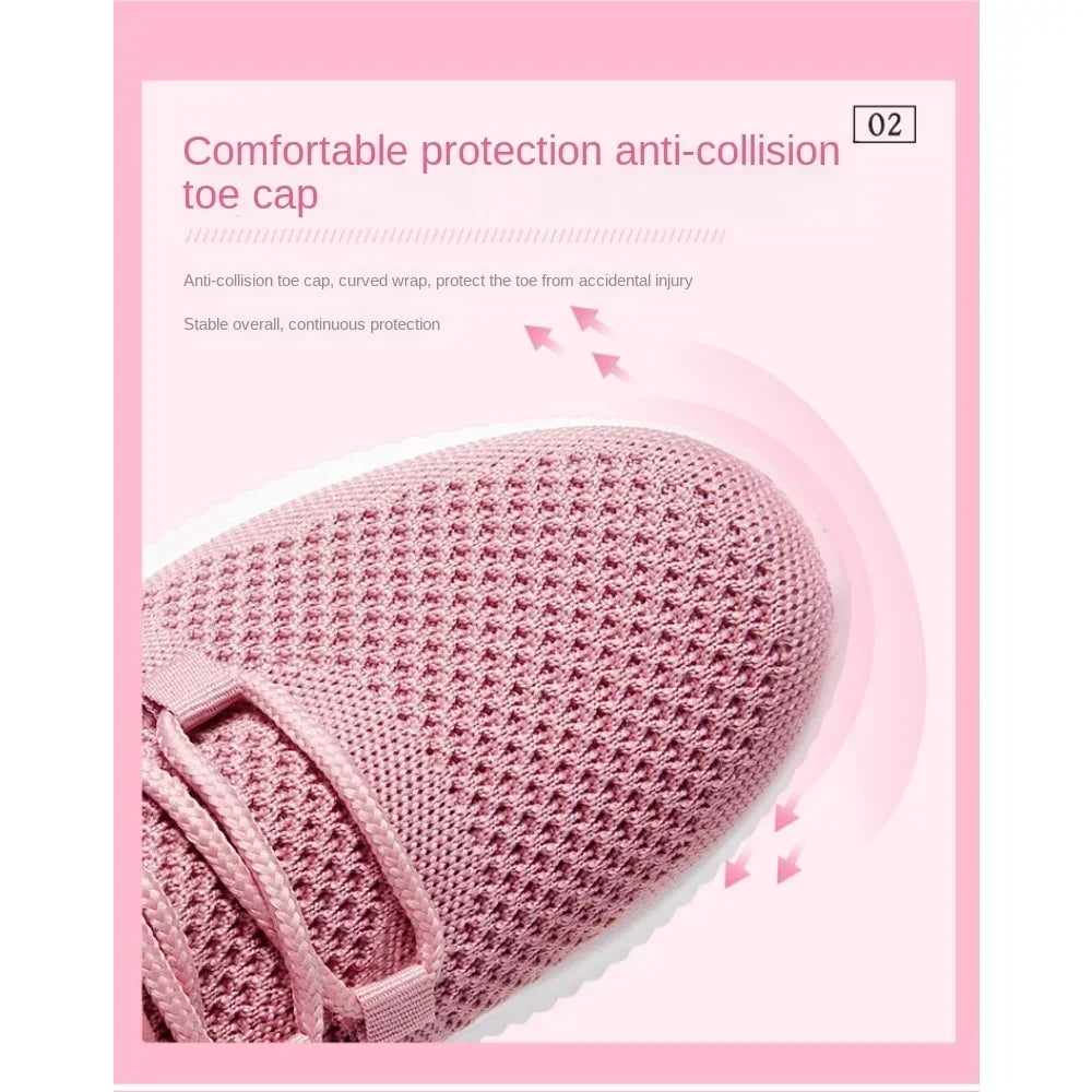 Shoes for women 2025 new casual fashion running shoes flying woven breathable women's shoes soft sole trend sneakers women