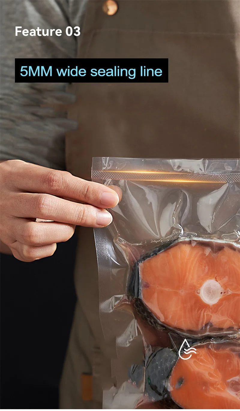 MS175 Vacuum Sealer Machine Wet Vacuum Sealer Packaging Machine Professional Food Plastic Bag Sealer 220V/110V