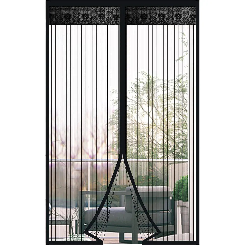 Magnetic Screen Door Screen Hands Free Mesh Partition Heavy Duty Curtain Keeps Bugs Out Frame Hook & Loop Pet and Kid Friendly