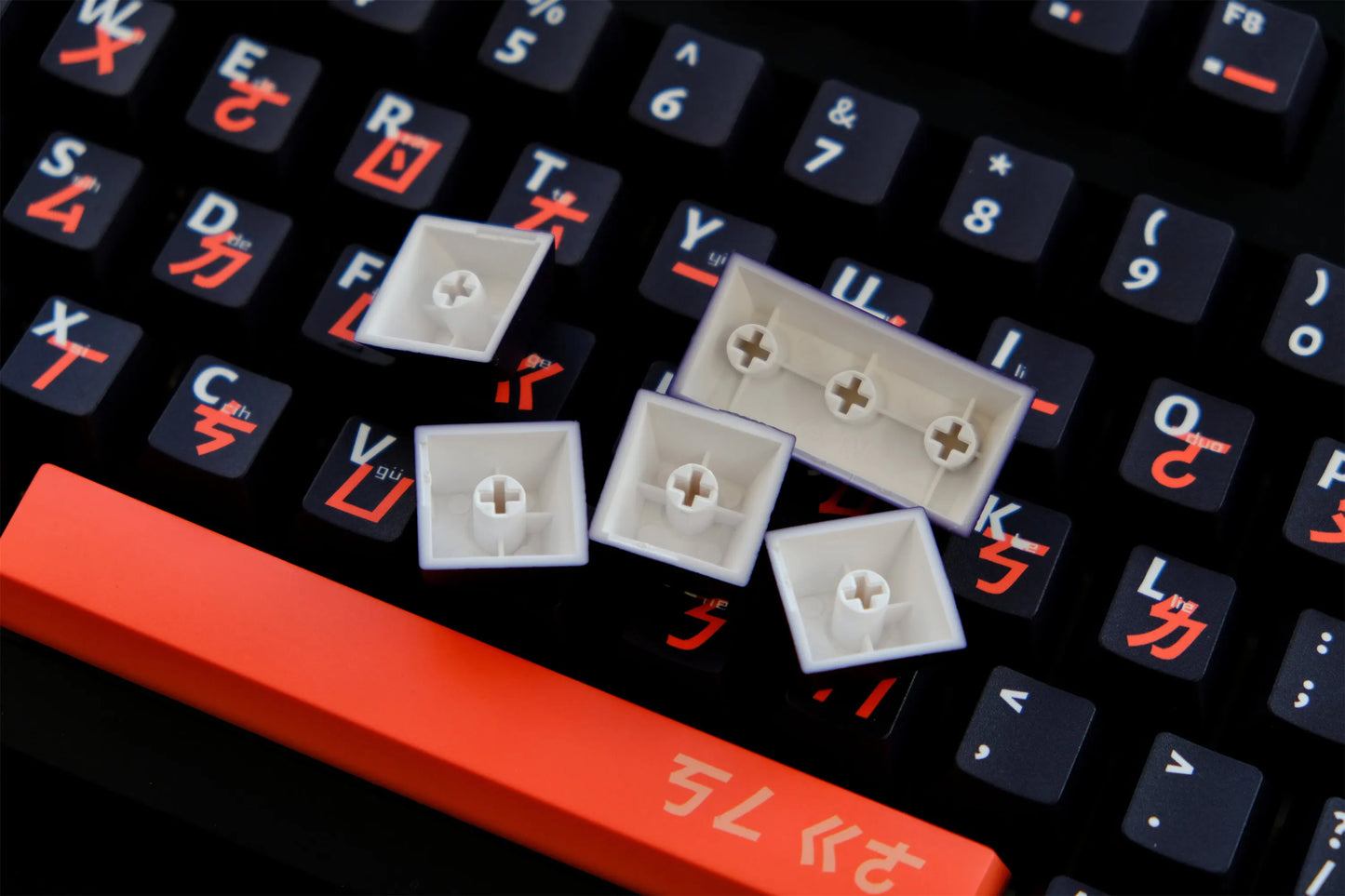 GMK Keycaps 2025 - Black-Orange Phonetic 151-Tasten - PBT Cherry DYE-SUB Mechanical Keyboard Collection