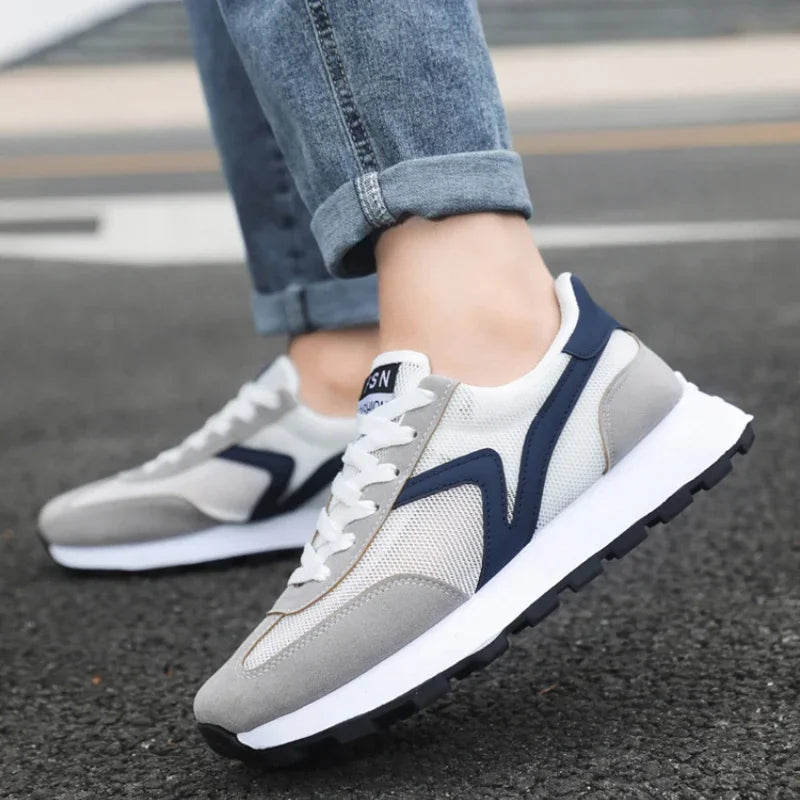 New Women's Sneakers Fashion Breathable Unisex Casual Shoes Lightweight Lace-Up Running Shoes Outdoor Platform Tennis Shoes Male