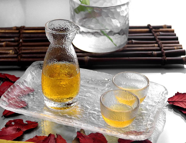 Japanese Sake Jug Set, Wine Glasses, Crystal Pot, Wine Tank Cup Set, Flagon Liquor Glass Dispenser, Creative Wine Cup, Gifts